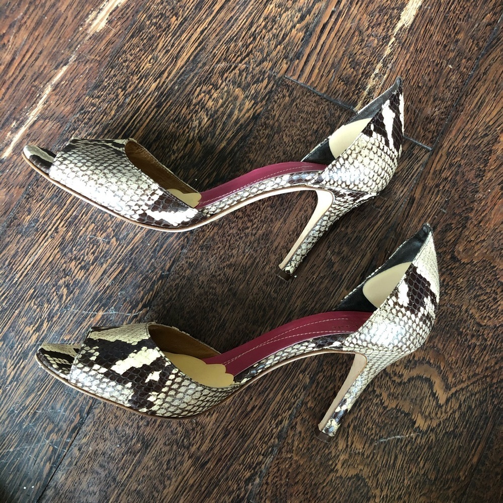 Kate Spade Python Embossed Leather Heels So Cute! - image 8